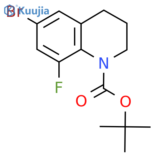 Tert-butyl 6-bromo-8-fluoro-1,2,3,4-tetrahydroquinoline-1-carboxylate structure