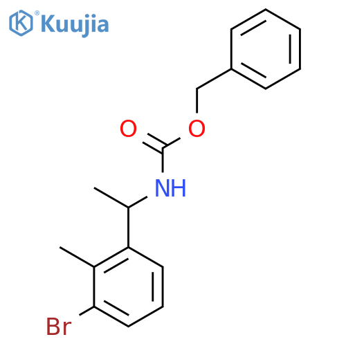 benzyl N-[1-(3-bromo-2-methylphenyl)ethyl]carbamate structure