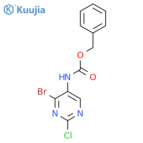 benzyl N-(4-bromo-2-chloropyrimidin-5-yl)carbamate structure