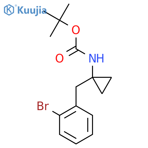 tert-butyl N-{1-(2-bromophenyl)methylcyclopropyl}carbamate structure