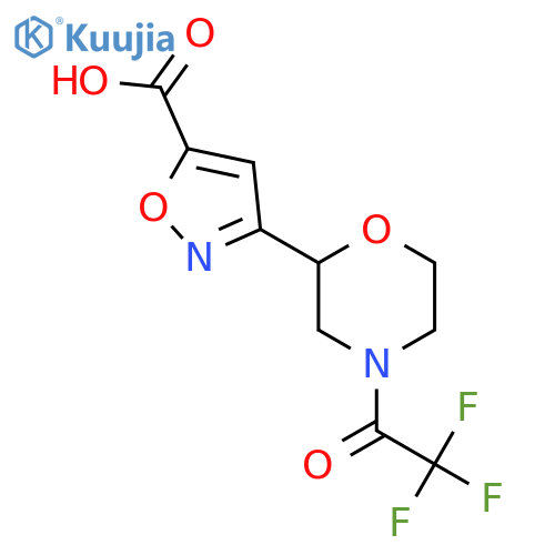 3-[4-(2,2,2-Trifluoroacetyl)morpholin-2-yl]-1,2-oxazole-5-carboxylic acid structure