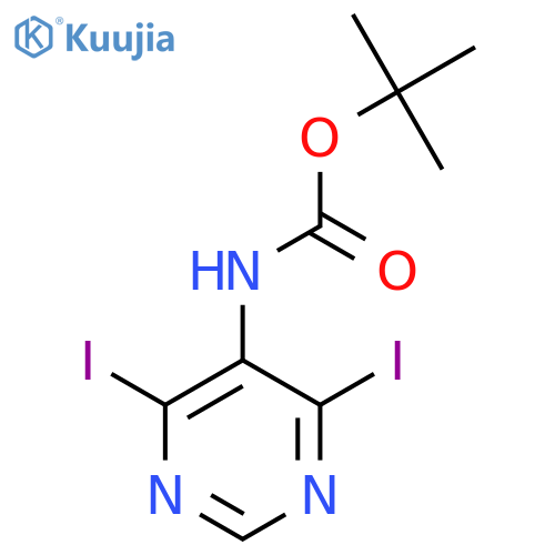tert-butyl N-(4,6-diiodopyrimidin-5-yl)carbamate structure