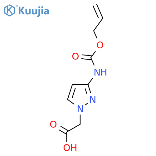 2-(3-{(prop-2-en-1-yloxy)carbonylamino}-1H-pyrazol-1-yl)acetic acid structure