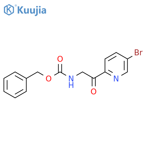 benzyl N-[2-(5-bromopyridin-2-yl)-2-oxoethyl]carbamate structure