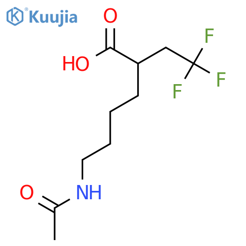 6-Acetamido-2-(2,2,2-trifluoroethyl)hexanoic acid structure