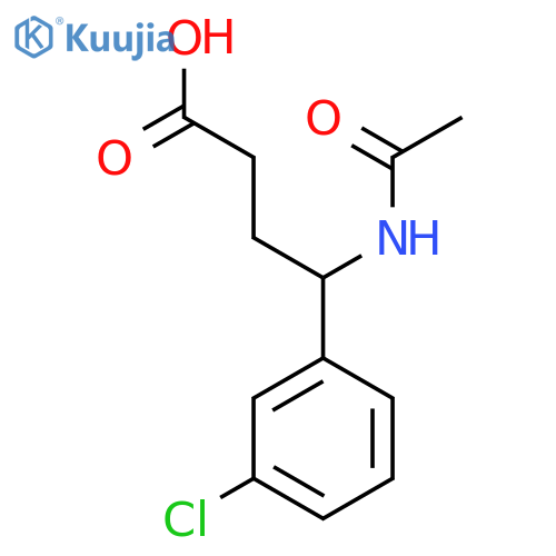 4-(3-Chlorophenyl)-4-acetamidobutanoic acid structure