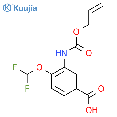4-(difluoromethoxy)-3-{(prop-2-en-1-yloxy)carbonylamino}benzoic acid structure