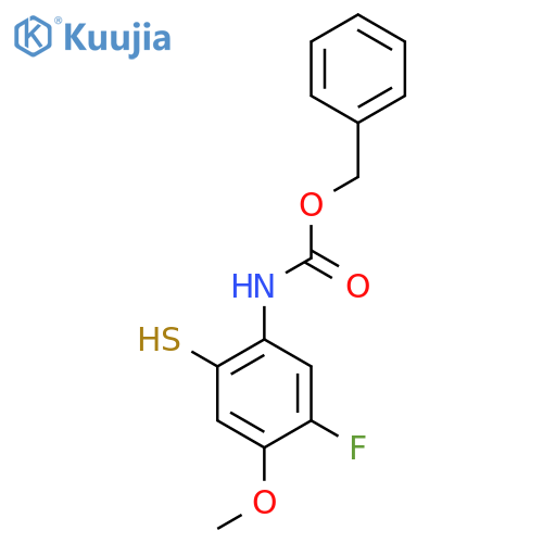 benzyl N-(5-fluoro-4-methoxy-2-sulfanylphenyl)carbamate structure