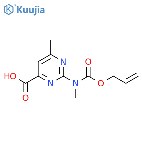 6-Methyl-2-{methyl[(prop-2-en-1-yloxy)carbonyl]amino}pyrimidine-4-carboxylic acid structure