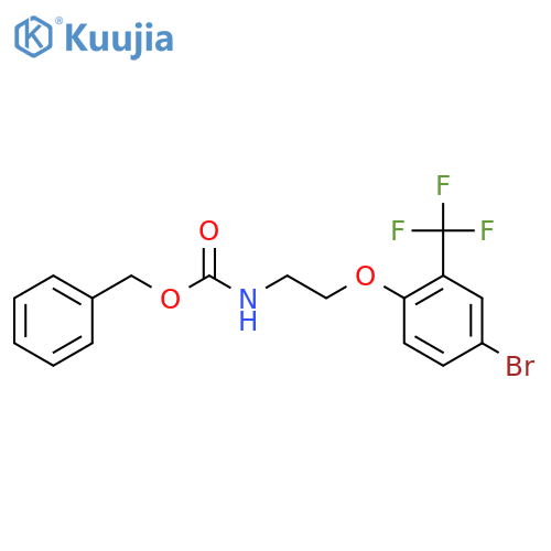 benzyl N-{2-4-bromo-2-(trifluoromethyl)phenoxyethyl}carbamate structure