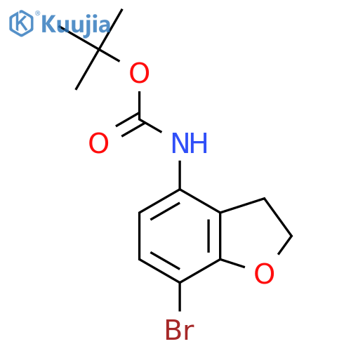 tert-butyl N-(7-bromo-2,3-dihydro-1-benzofuran-4-yl)carbamate structure