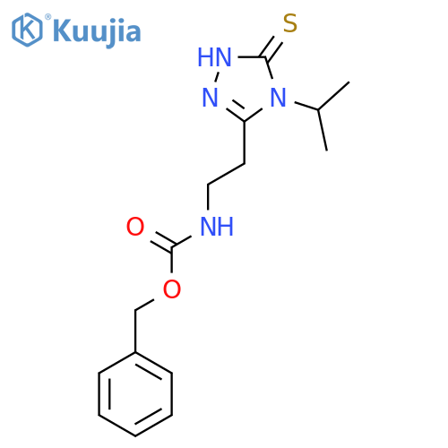 benzyl N-{2-4-(propan-2-yl)-5-sulfanyl-4H-1,2,4-triazol-3-ylethyl}carbamate structure
