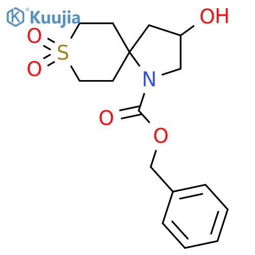 benzyl 3-hydroxy-8,8-dioxo-8lambda6-thia-1-azaspiro4.5decane-1-carboxylate structure