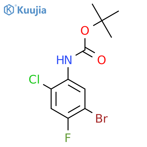 tert-butyl N-(5-bromo-2-chloro-4-fluorophenyl)carbamate structure