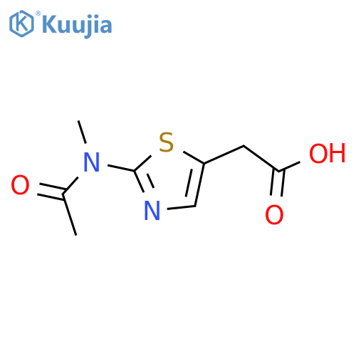 2-2-(N-methylacetamido)-1,3-thiazol-5-ylacetic acid structure