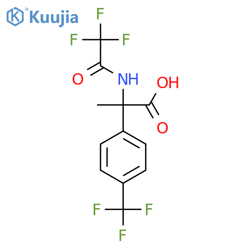 2-(2,2,2-trifluoroacetamido)-2-4-(trifluoromethyl)phenylpropanoic acid structure
