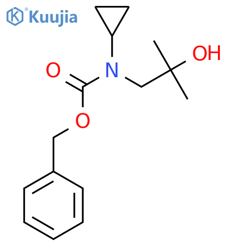 benzyl N-cyclopropyl-N-(2-hydroxy-2-methylpropyl)carbamate structure