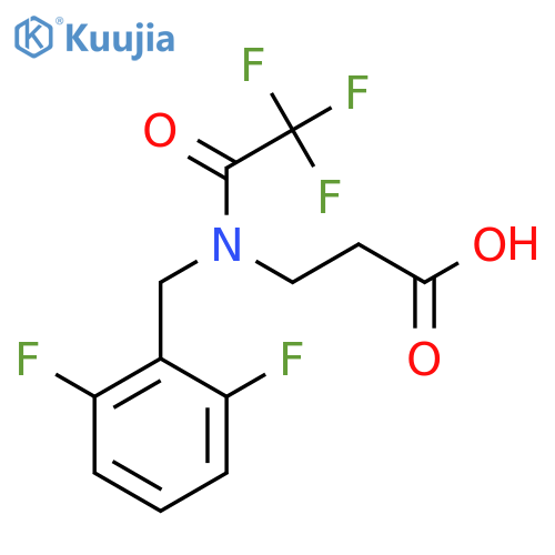 3-{N-(2,6-difluorophenyl)methyl-2,2,2-trifluoroacetamido}propanoic acid structure