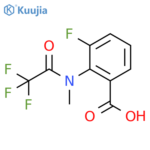 3-fluoro-2-(2,2,2-trifluoro-N-methylacetamido)benzoic acid structure