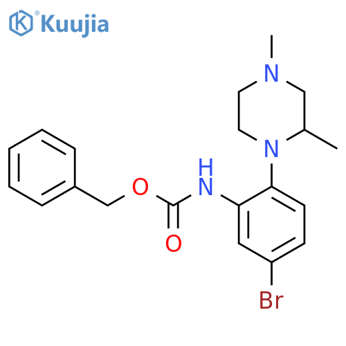 benzyl N-5-bromo-2-(2,4-dimethylpiperazin-1-yl)phenylcarbamate structure