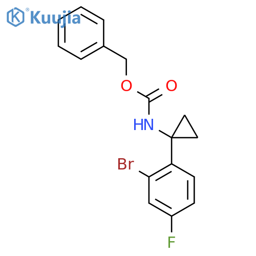 benzyl N-1-(2-bromo-4-fluorophenyl)cyclopropylcarbamate structure