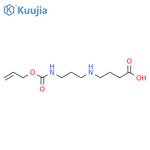 4-(3-{(prop-2-en-1-yloxy)carbonylamino}propyl)aminobutanoic acid structure