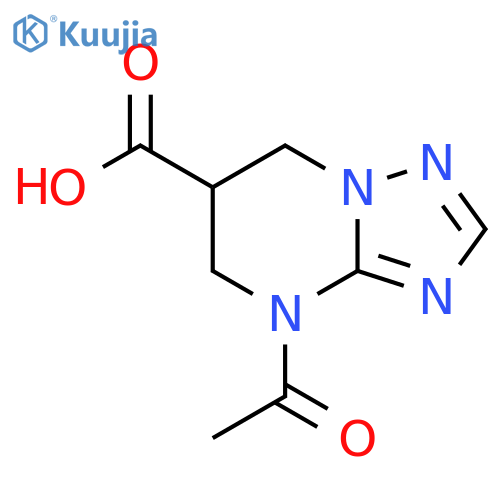 4-acetyl-4H,5H,6H,7H-[1,2,4]triazolo[1,5-a]pyrimidine-6-carboxylic acid structure