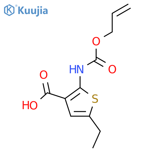 5-ethyl-2-{(prop-2-en-1-yloxy)carbonylamino}thiophene-3-carboxylic acid structure