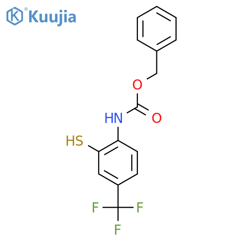 benzyl N-[2-sulfanyl-4-(trifluoromethyl)phenyl]carbamate structure
