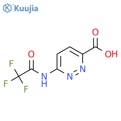 6-(2,2,2-Trifluoroacetamido)pyridazine-3-carboxylic acid structure