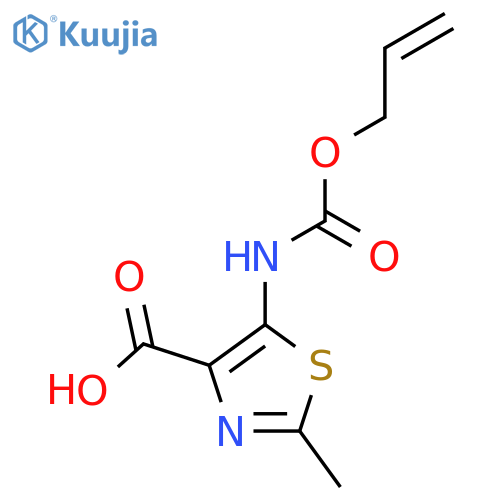 2-methyl-5-{(prop-2-en-1-yloxy)carbonylamino}-1,3-thiazole-4-carboxylic acid structure