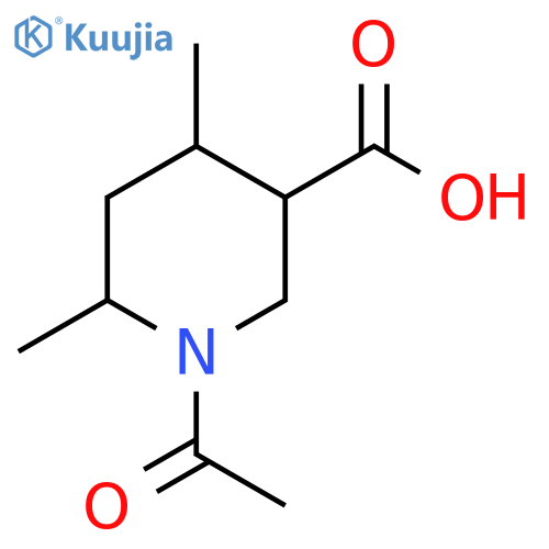 1-Acetyl-4,6-dimethylpiperidine-3-carboxylic acid structure