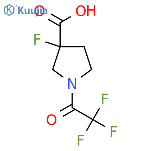 3-Fluoro-1-(2,2,2-trifluoroacetyl)pyrrolidine-3-carboxylic acid structure