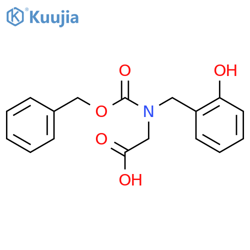 2-{(benzyloxy)carbonyl(2-hydroxyphenyl)methylamino}acetic acid structure