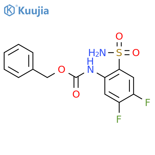 benzyl N-(4,5-difluoro-2-sulfamoylphenyl)carbamate structure