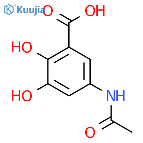 5-Acetamido-2,3-dihydroxybenzoic acid structure