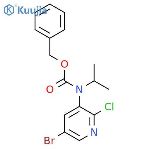 benzyl N-(5-bromo-2-chloropyridin-3-yl)-N-(propan-2-yl)carbamate structure