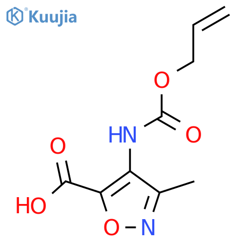 3-methyl-4-{(prop-2-en-1-yloxy)carbonylamino}-1,2-oxazole-5-carboxylic acid structure