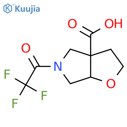 5-(2,2,2-trifluoroacetyl)-hexahydro-2H-furo2,3-cpyrrole-3a-carboxylic acid structure