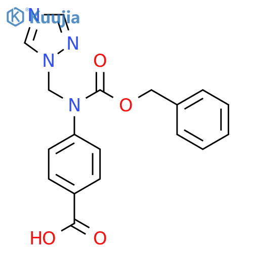 4-{(benzyloxy)carbonyl(1H-1,2,4-triazol-1-yl)methylamino}benzoic acid structure