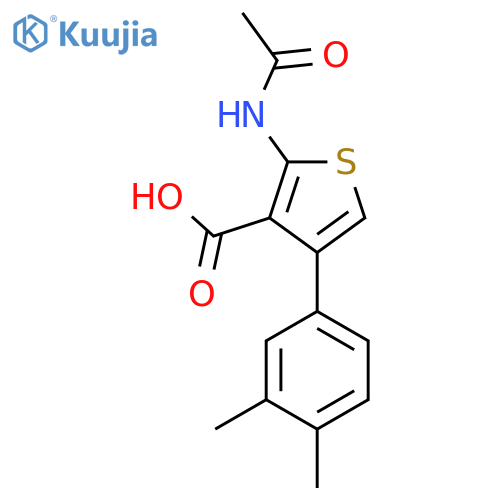 4-(3,4-Dimethylphenyl)-2-acetamidothiophene-3-carboxylic acid structure
