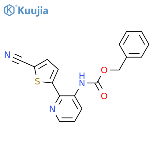 benzyl N-2-(5-cyanothiophen-2-yl)pyridin-3-ylcarbamate structure