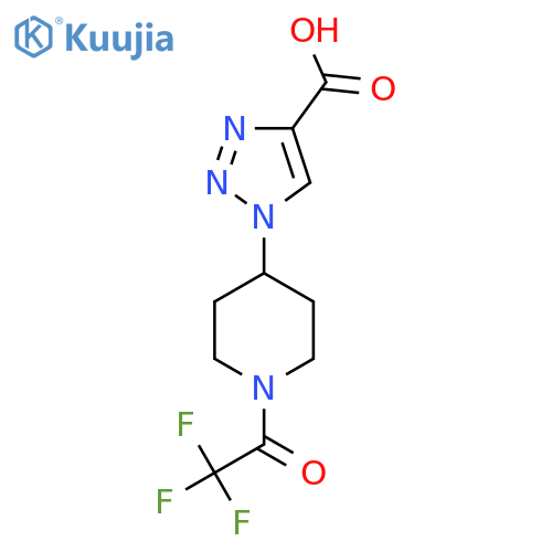 1-1-(2,2,2-trifluoroacetyl)piperidin-4-yl-1H-1,2,3-triazole-4-carboxylic acid structure