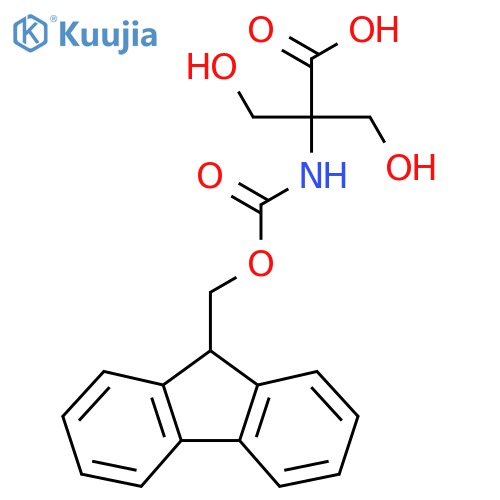 2-({(9H-fluoren-9-yl)methoxycarbonyl}amino)-3-hydroxy-2-(hydroxymethyl)propanoic acid structure