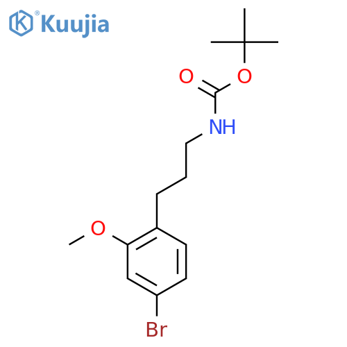 tert-butyl N-3-(4-bromo-2-methoxyphenyl)propylcarbamate structure