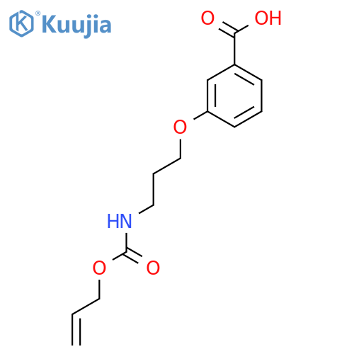 3-(3-{[(Prop-2-en-1-yloxy)carbonyl]amino}propoxy)benzoic acid structure