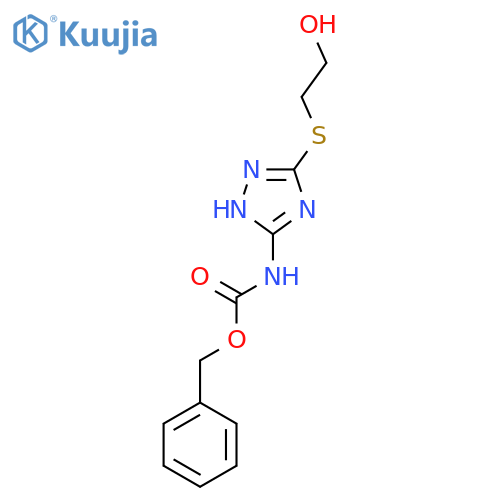 benzyl N-{3-(2-hydroxyethyl)sulfanyl-1H-1,2,4-triazol-5-yl}carbamate structure