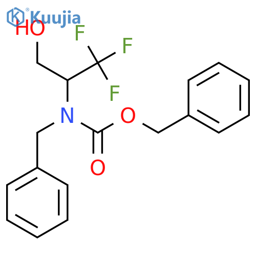 benzyl N-benzyl-N-(1,1,1-trifluoro-3-hydroxypropan-2-yl)carbamate structure