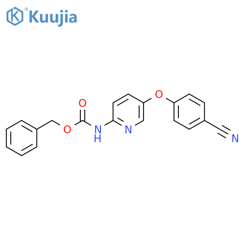 benzyl N-[5-(4-cyanophenoxy)pyridin-2-yl]carbamate structure