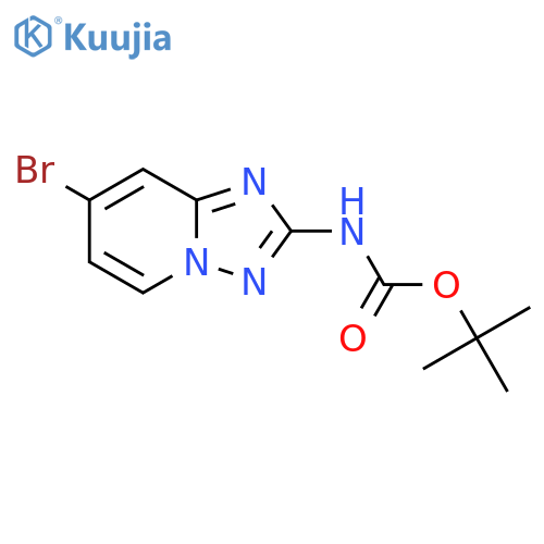 tert-butyl N-{7-bromo-1,2,4triazolo1,5-apyridin-2-yl}carbamate structure